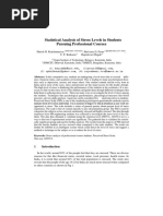 Statistical Analysis of Stress Levels in Students Pursuing Professional Courses