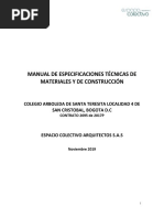 Manual de Especificaciones Tecnicas