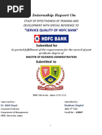 A Study On Customer Satisfaction at HDFC Bank, Vijayapura