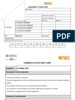 Assignment Front Sheet