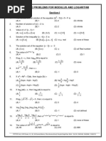 Practice Problems For Modulus and Logarithm Section-I: Fiitjee