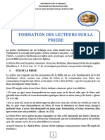 Formation Des Lecteurs Sur La Priere