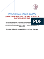 Syllabus Yoga Therapy