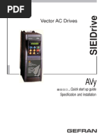 Vector AC Drives: Quick Start Up Guide Specification and Installation