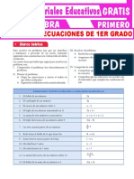 Planteo de Ecuaciones de 1er Grado para Primer Grado de Secundaria