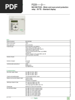 Product Data Sheet: Micom P220 - Motor and Overcurrent Protection Relay - 30 Te - Standard Display