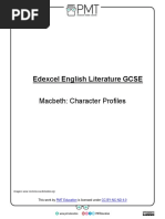 Character Profiles Macbeth Edexcel English Literature GCSE