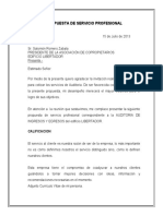 Propuesta de Trabajo de Auditoria Edificio Libertador