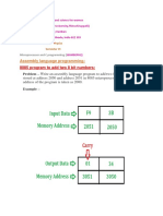 Assembly Language Programming:: 8085 Program To Add Two 8 Bit Numbers