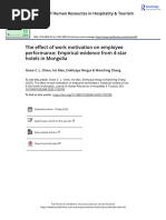 The Effect of Work Motivation On Employee Performance: Empirical Evidence From 4-Star Hotels in Mongolia