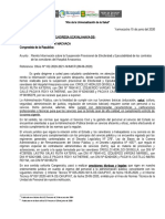 Oficio para La Congresista Nely Huamani Caso Despido