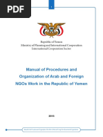 Mopic Manual of Procedures and Organization of Arab and Foreign Ngos Work in The Republic of Yemen - en