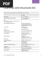 Grammar and Structures List: Examples Indirect Objects Comparative and Superlative Adjectives Verbs