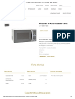 S-11-WMX11YSHS - Microondas de Acero Inoxidable - 30 Lts - Whirlpool