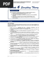 Module 6 Sampling Theory