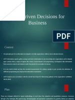 Data Driven Decisions For Business