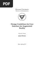 2017 - Design Guidelines For User Interface For AR - DISERTATION