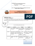 English Performance Task Q2 Students