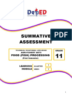 Summative Assessment: Food (Fish) Processing