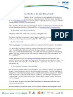 How To Write A Great Blog Post PDF