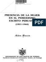 Presencia de La Mujer en El Periodismo Escrito Del Perú