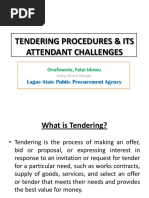 Tendering Procedures & It's Attendant Challenges