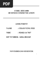 DIM 1008-Business Communication