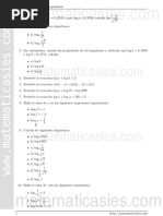 Ejercicios Logaritmos