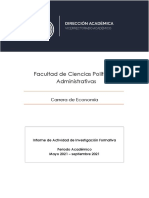 Informe de Actividad de Investigación Formativa B