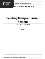 Reading Passage For Ugc Net Paper-1