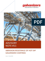 An 11.2 Abrasion Resistance of Hot Dip Galvanized Coatings