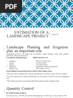 Estimation of A Landscape Project