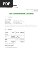 Coal Conversion Facts Calculations