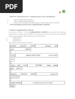 TKT Unit 4 Section 6: Using Resources - Supplementary Tasks and Materials