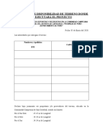 Acta de Libre Disponibilidad de Terreno Donde Se Ejecutará El Proyecto