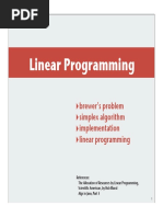 Linear Programming: Brewer's Problem Simplex Algorithm Implementation Linear Programming