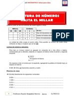 Escritura de Numeros Hasta El Millar para Primero de Primaria