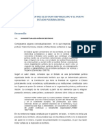 Diferencias Entre El Estado Republicano y El Nuevo Estado Plurinacional