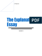 UNIT IV Lesson 1 (The Explanation Essay)