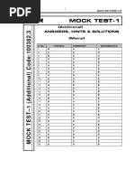 Fiitjee: Mock Test-1