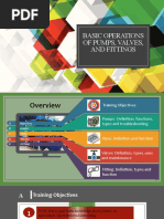 Basic Operations of Pumps, Valves, and Fittings