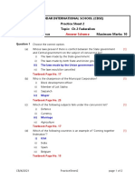 As CBSE X SS CH 2 Federalism Practise Sheet 2