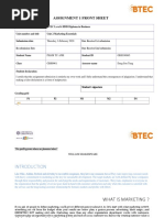 Assignment 1 Front Sheet: Qualification BTEC Level 4 HND Diploma in Business