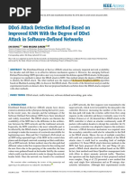 Ddos Attack Detection Method Based On Improved KNN With The Degree of Ddos Attack in Software-Defined Networks