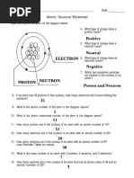 Positive: Atomic Structure Worksheet