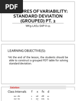 Measures of Variability: Standard Deviation (Grouped) Pt. 2: WK9-LAS2-SAP-II-11