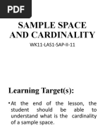 Sample Space and Cardinality: WK11-LAS1-SAP-II-11