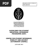 Guidelines For Student Industrial Internship Programme (Siip) Centre For Student Internship, Mobility and Adjunct Lectureship (Csimal)