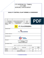 Pltu Sorong (Ex. Timika) 4 X 7 MW Sorong, Papua Barat: Quality Control Plan Turbine & Condenser