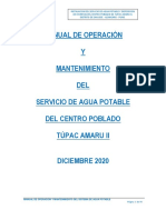 Manual de Operación y Mantenimiento Agua Potable y Disposición de Excretas TAII